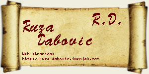 Ruža Dabović vizit kartica